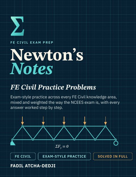 Preview cover of Newton’s Notes: FE Civil Practice Problems